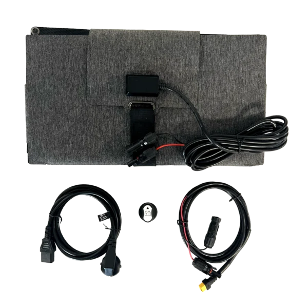 Solcellepanelet til Flexibatt PRO-serien er sammenleggbart