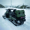 Euorheater-snow-Gen-1 Euroheater 4D er plassert bakpå en snøscooter
